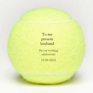 Zu meinem Ehemann Hochzeitsjubiläum Name Datum hin Tennisbälle