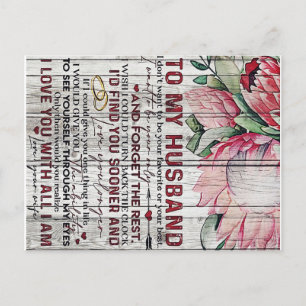 zu meinem Ehemanndesign, zu meinem Geschenk für de Ankündigungspostkarte