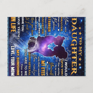 Zu meinem Geburtstagsgeschenk meiner Tochter, Nied Postkarte
