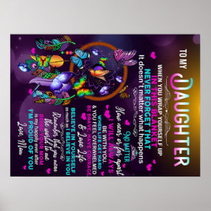 Zu meinem Geschenk an meine Tochter Schmetterlinge Poster