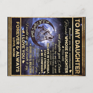 Zu meinem Geschenk an meine Tochter Schmetterlinge Postkarte