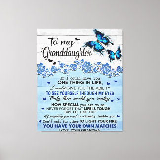 zu meinem Geschenk des Tochter-Schmetterlings-Tote Leinwanddruck