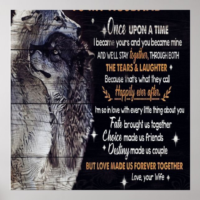 Zu meinem Geschenk für den Ehemann, Personalisiert Poster (Vorne)