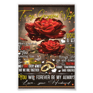 Zu meinem Geschenk für Ehefrau, ein paar Lieben, e Fotodruck
