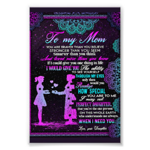 Zu meinem Geschenk für Mama und Tochter, Mama Gesc Fotodruck