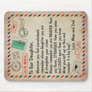 zu meinem Geschenk, Liebe Brief an unsere Tochter Mousepad