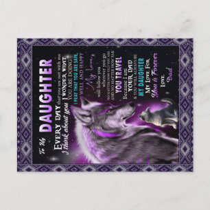 Zu meinem Geschenk, meiner Tochter und meinem Vate Ankündigungspostkarte