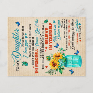 Zu meinem Geschenk, Schmetterling Lover, Sonnenblu Ankündigungspostkarte