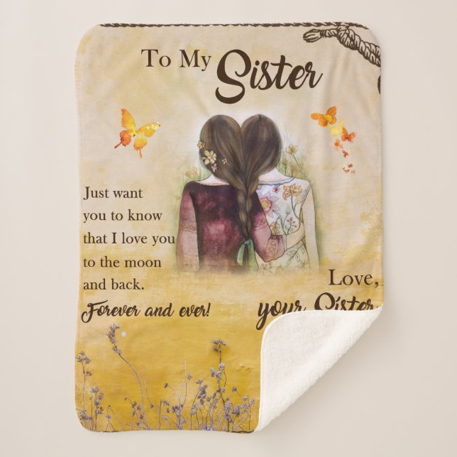 Zu meinem Geschenk, Schmetterlingsliebe, Blumenges Sherpadecke (Vorderseite)