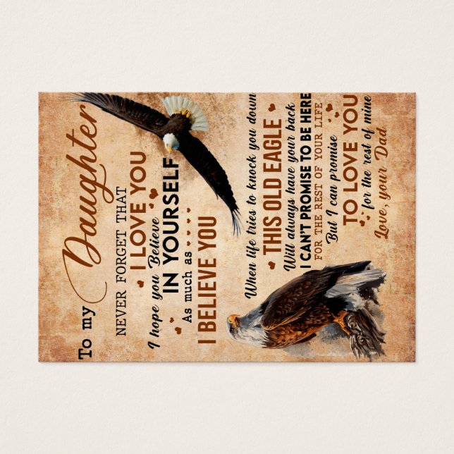 Zu meinem Geschenk, Vater und Tochter, Adler Lover (Vorderseite)