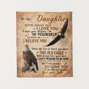 Zu meinem Geschenk, Vater und Tochter, Adler Lover Wandteppich
