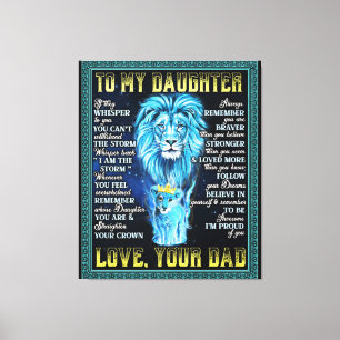 zu meinem Geschenk von Löwe, Geschenk von Löwe Vat Leinwanddruck