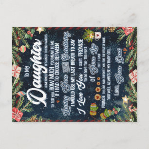 Zu meinem Geschenk, Weihnachtsbrief an Tochter Postkarte