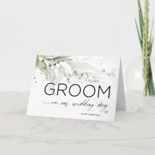 zu meinem Groom Wedding Geschenk von Bride Eukalyp Karte