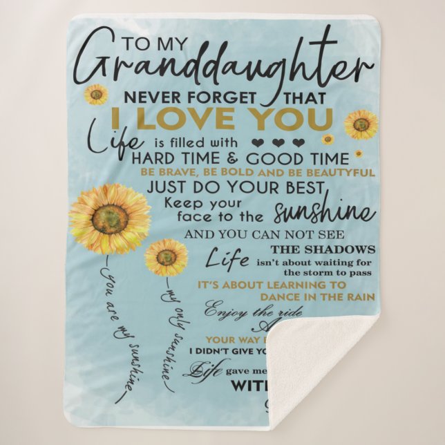 Zu meinem Großtochter-Geschenk, Großkinder zum Geb Sherpadecke (Vorderseite)