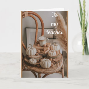 ZU MEINEM **LEHRER** AUF DER ERNTEDANK-KARTE FEIERTAGSKARTE