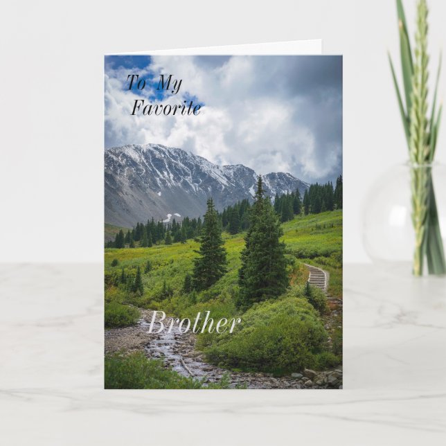 Zu meinem Lieblings-Bruder geklappte Grußkarte Karte (Vorderseite)