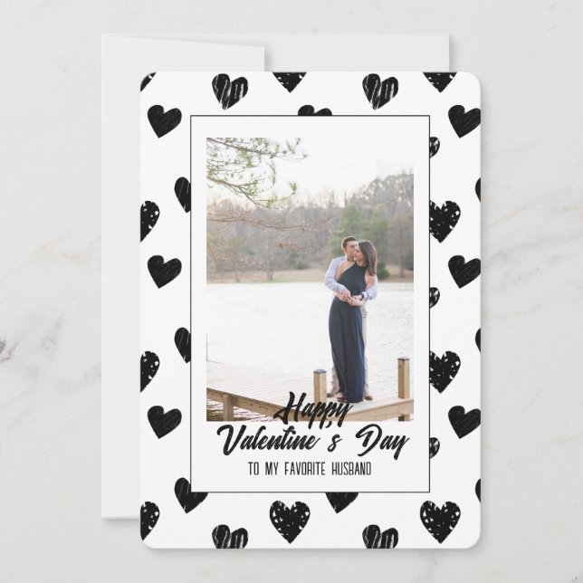 zu meinem Lieblings-Ehemann Valentine Dankeskarte (Vorderseite)