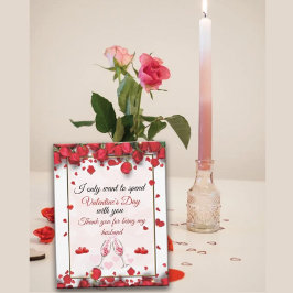 Zu meinem Mann am Valentinstag Feiertagskarte