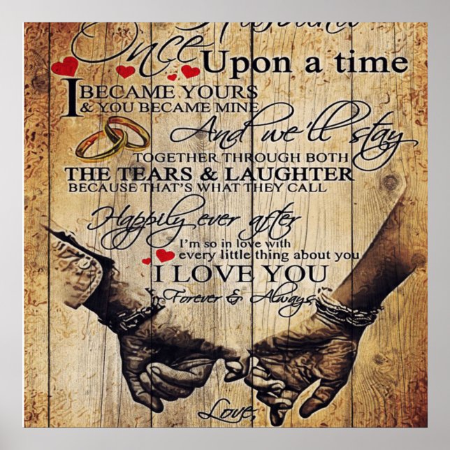 Zu meinem Mann | Brief für Ehemann | Familiendekor Poster (Vorne)