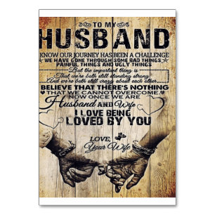 Zu meinem Mann   Geburtstagsgeschenk für Ehemann   Tischnummer