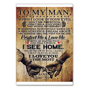 Zu meinem Mann Geschenk   Sonderbrief an den Ehema Tischnummer