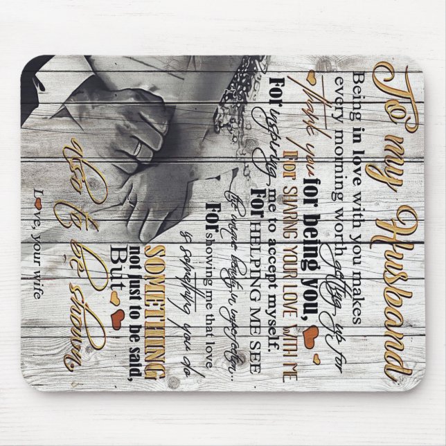 Zu meinem Mann |Mein Ehemann-Brief | Niedlich vorh Mousepad (Vorne)