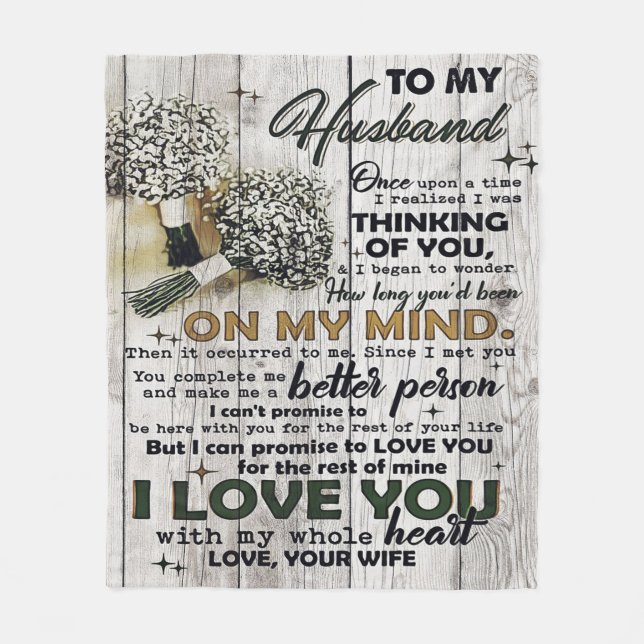 Zu meinem Mann |Mein Ehemann | Lieben an ihn Fleecedecke (Vorderseite)