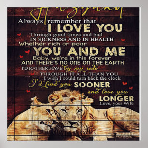 Zu meinem Mann   Mein Geschenk für den Ehemann   S Poster