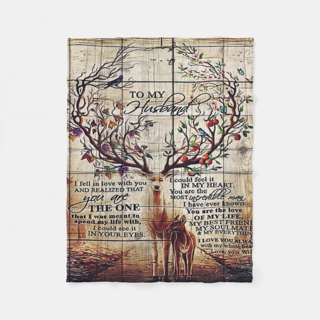 Zu meinem Mann | Perfektes Geschenk für Ehemann Fleecedecke (Vorderseite)