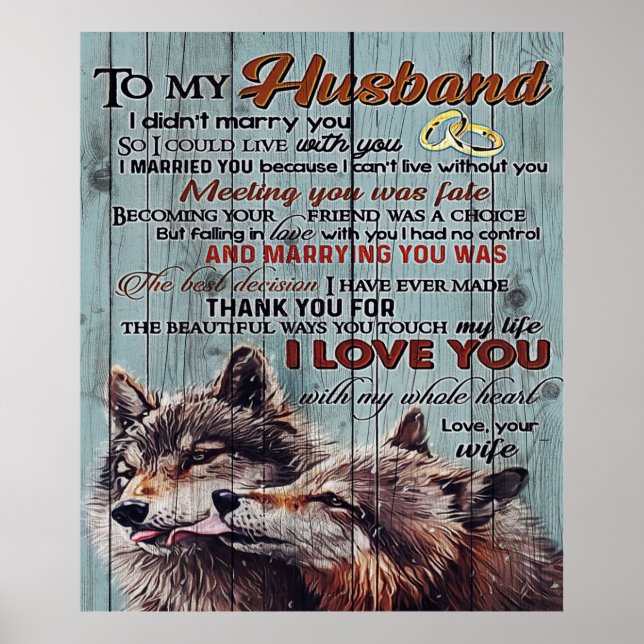 Zu meinem Mann | Perfektes Geschenk für Ehemann Poster (Vorne)