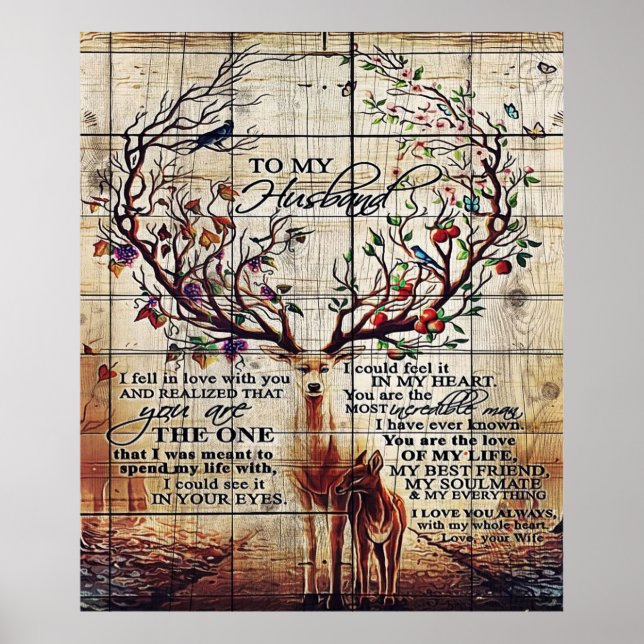 Zu meinem Mann | Perfektes Geschenk für Ehemann Poster (Vorne)