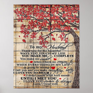 Zu meinem Mann Witzige Zitate für Geschenke an E Poster