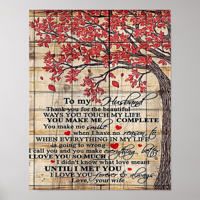 Zu meinem Mann | Witzige Zitate für Geschenke an E Poster (Vorne)