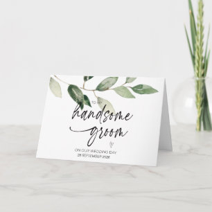 zu meinem schönen Bräutigam an unserem Hochzeitsta Karte