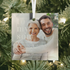 Zu meinem Sohn | Angebot und Foto Ornament Aus Glas