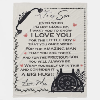 Zu meinem Sohn Blanket, Geschenk für Sohn Fleecedecke