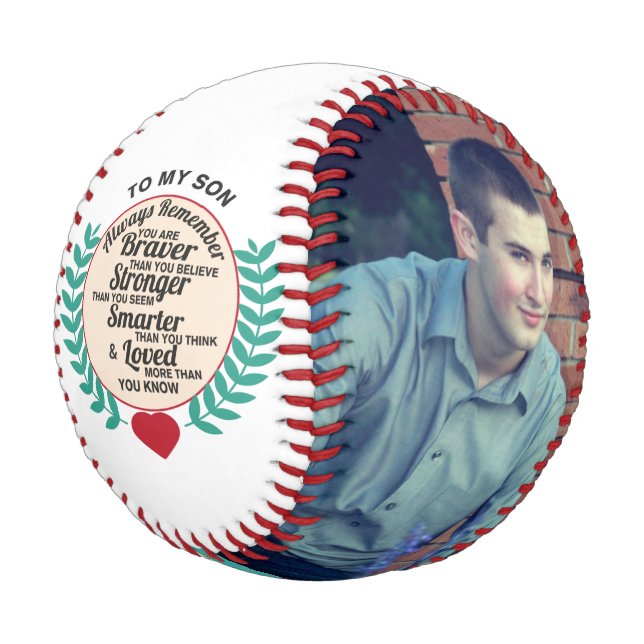 Zu meinem Sohn - Du bist BRAVER, als du denkst Baseball (Schrägansicht)