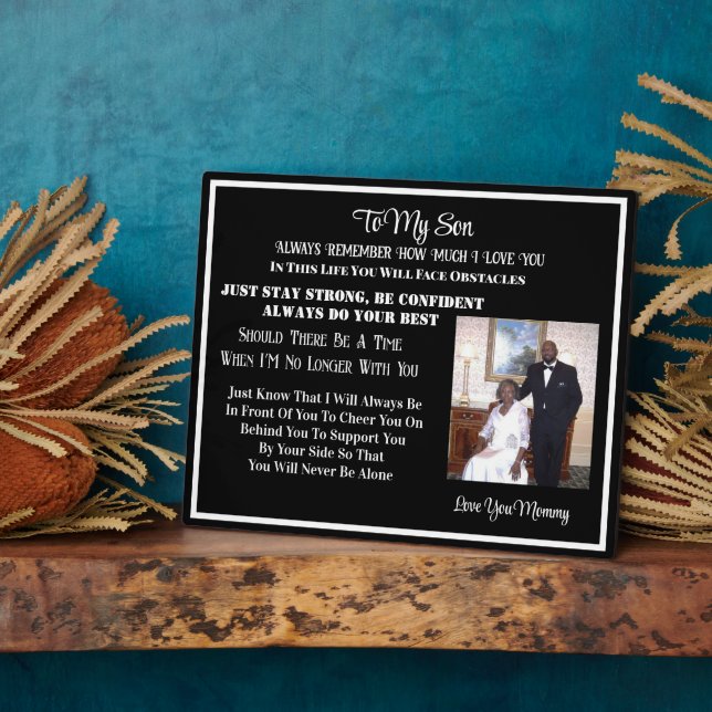 Zu meinem Sohn Fotoplatte (Seite)