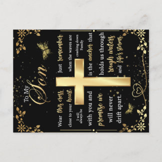 Zu meinem Sohn Geschenk, Schmetterling Lover, Blum Ankündigungspostkarte