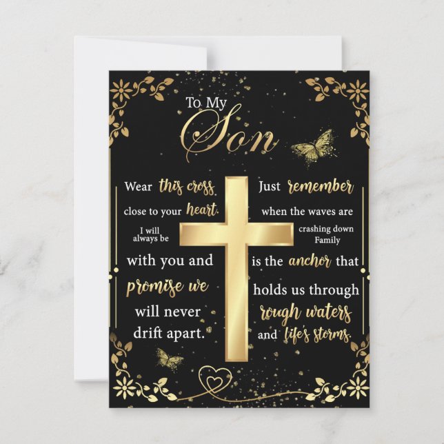 Zu meinem Sohn Geschenk, Schmetterling Lover, Blum Einladung (Vorderseite)