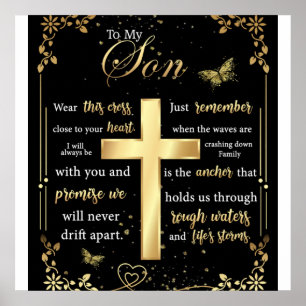 Zu meinem Sohn Geschenk, Schmetterling Lover, Blum Poster