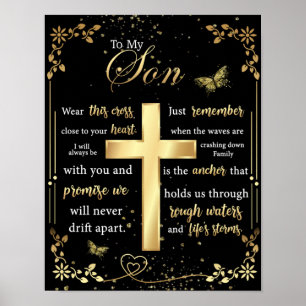 Zu meinem Sohn Geschenk, Schmetterling Lover, Blum Poster