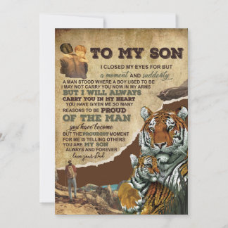 Zu meinem Sohn Geschenk, Tiger Liebhaber, Brief an Feiertagskarte