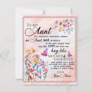 zu meinem Tante-Geschenk, Schmetterlingsgeschenk v Einladung