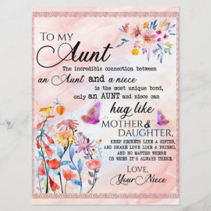 zu meinem Tante-Geschenk, Schmetterlingsgeschenk v Menükarte