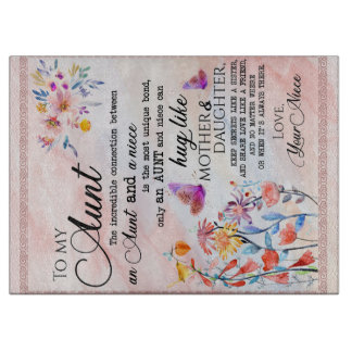 zu meinem Tante-Geschenk, Schmetterlingsgeschenk v Schneidebrett