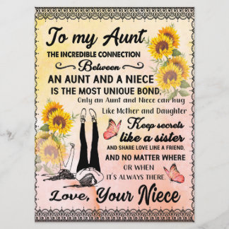 zu meinem Tante-Geschenk, Sonnenblumengeschenk von Menükarte