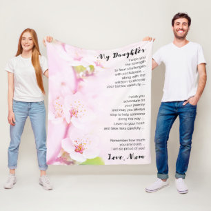 Zu meinem Tochter-Geschenk Fleecedecke