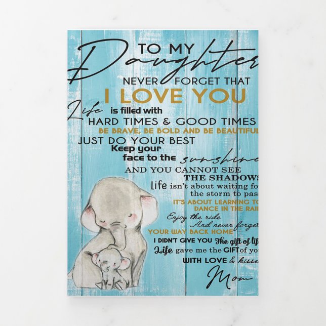 ZU MEINEM TOCHTER | Geschenk für Ihr Kind Dreifach Gefaltete Ankündigung (Cover)